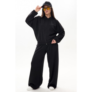 Костюм двойка женский "Милано Ч" 10408 джерси (последний размер) черный 52