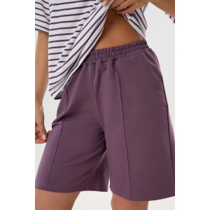 Костюм двойка женский "Пальмира Л" кулирка-футер 2-х нитка (последний размер) лиловый 50,52