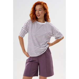 Костюм двойка женский "Пальмира Л" кулирка-футер 2-х нитка (последний размер) лиловый 50,52