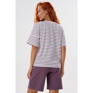 Костюм двойка женский "Пальмира Л" кулирка-футер 2-х нитка (последний размер) лиловый 50,52