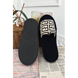 Тапки женские 9800 открытые велюр (последний размер) принт 38-39