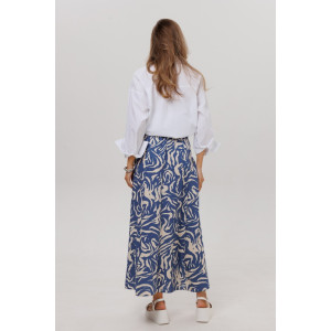 Юбка женская Ю-14/1 штапель набивной (р-ры: 46-60) индиго