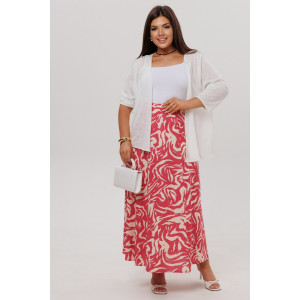 Юбка женская Ю-14/1 штапель набивной (р-ры: 46-60) розовый