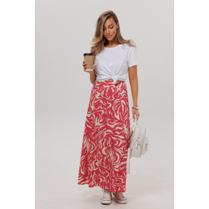 Юбка женская Ю-14/1 штапель набивной (р-ры: 46-60) розовый