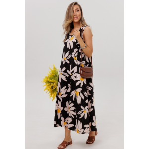 Сарафан женский СА111 кулирка (р-ры: 46-64) ромашки