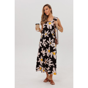 Сарафан женский СА111 кулирка (р-ры: 46-64) ромашки