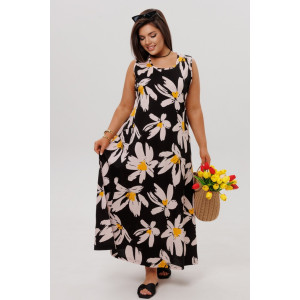 Сарафан женский СА111 кулирка (р-ры: 46-64) ромашки