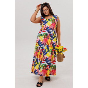 Сарафан женский СА111 кулирка (р-ры: 46-64) тропики