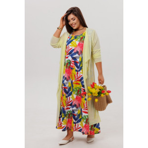 Сарафан женский СА111 кулирка (р-ры: 46-64) тропики