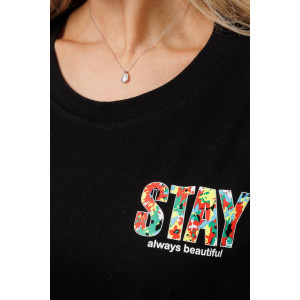 Костюм двойка женский К252 кулирка (р-ры: 46-60) черный