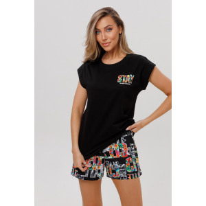 Костюм двойка женский К252 кулирка (р-ры: 46-60) черный