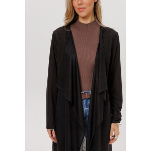 Кардиган женский Ка05 ванизе трикотажное полотно (р-ры: 44-60) черный