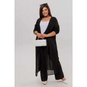 Кардиган женский Ка05 ванизе трикотажное полотно (р-ры: 44-60) черный