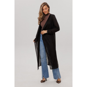 Кардиган женский Ка05 ванизе трикотажное полотно (р-ры: 44-60) черный
