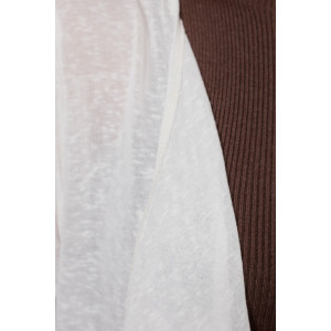 Кардиган женский Ка05 ванизе трикотажное полотно (р-ры: 44-60) экрю