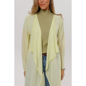 Кардиган женский Ка05 ванизе трикотажное полотно (р-ры: 44-60) желтый