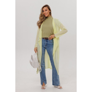 Кардиган женский Ка05 ванизе трикотажное полотно (р-ры: 44-60) желтый