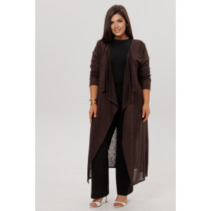 Кардиган женский Ка05 ванизе трикотажное полотно (р-ры: 44-60) шоколадный