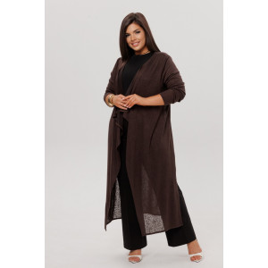 Кардиган женский Ка05 ванизе трикотажное полотно (р-ры: 44-60) шоколадный