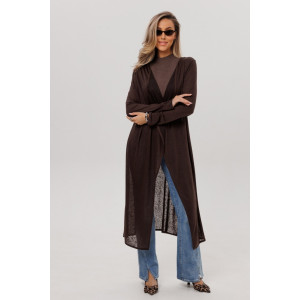 Кардиган женский Ка05 ванизе трикотажное полотно (р-ры: 44-60) шоколадный