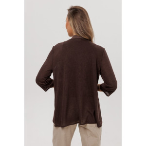 Кардиган женский Ка06 ванизе трикотажное полотно (р-ры: 44-60) шоколадный