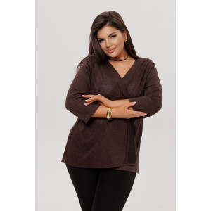 Кардиган женский Ка06 ванизе трикотажное полотно (р-ры: 44-60) шоколадный