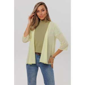 Кардиган женский Ка06 ванизе трикотажное полотно (р-ры: 44-60) желтый