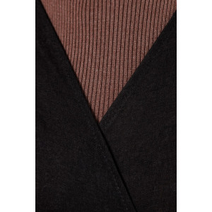 Кардиган женский Ка06 ванизе трикотажное полотно (р-ры: 44-60) черный