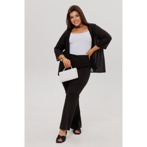 Кардиган женский Ка06 ванизе трикотажное полотно (р-ры: 44-60) черный