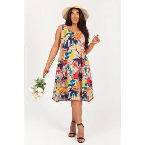 Сарафан женский К-354 "Оливия" кулирка (р-ры: 50-60) коралл