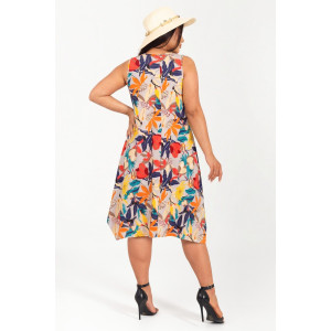 Сарафан женский К-354 "Оливия" кулирка (р-ры: 50-60) коралл