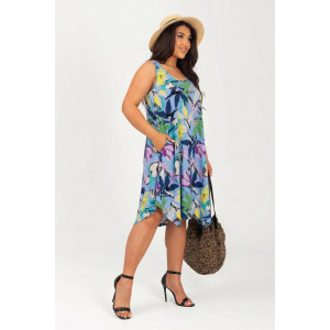 Сарафан женский К-354 "Оливия" кулирка (р-ры: 50-60) небесный