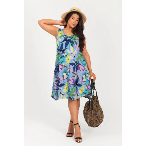 Сарафан женский К-354 "Оливия" кулирка (р-ры: 50-60) небесный