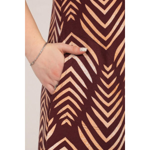 Платье женское К-381 "Влада" кулирка (р-ры: 50-60) шоколад