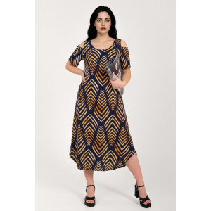 Платье женское К-381 "Влада" кулирка (р-ры: 50-60) чернило
