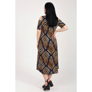 Платье женское К-381 "Влада" кулирка (р-ры: 50-60) чернило