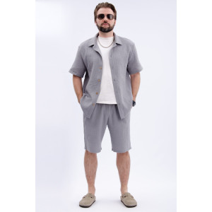 Костюм двойка мужской "Мэтью 4" муслин (р-ры: 48-58) серый