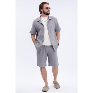 Костюм двойка мужской "Мэтью 4" муслин (р-ры: 48-58) серый