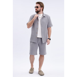 Костюм двойка мужской "Мэтью 4" муслин (р-ры: 48-58) серый