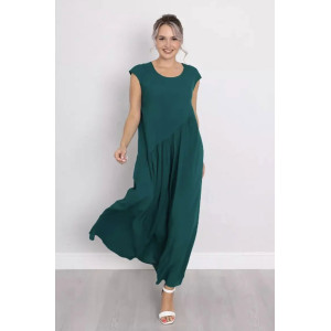 Платье женское "Клер" штапель (р-ры: 46-60) зеленый Платье женское "Клер" штапель (р-ры: 46-60) зеленый
