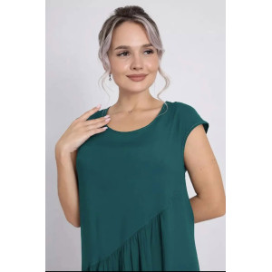 Платье женское "Клер" штапель (р-ры: 46-60) зеленый Платье женское "Клер" штапель (р-ры: 46-60) зеленый