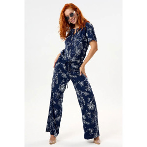 Комбинезон женский "Лавиния" штапель (р-ры: 46-58) темно-синий Комбинезон женский "Лавиния" штапель (р-ры: 46-58) темно-синий