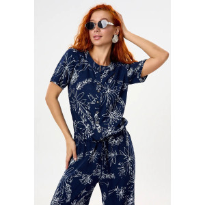 Комбинезон женский "Лавиния" штапель (р-ры: 46-58) темно-синий Комбинезон женский "Лавиния" штапель (р-ры: 46-58) темно-синий