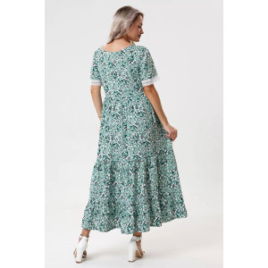Платье женское "Евдокия" штапель (р-ры: 46-60) зеленый Платье женское "Евдокия" штапель (р-ры: 46-60) зеленый