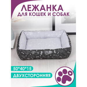 Лежанка для кошек и собак бязь LDZ "Bio-Line" 059214 черный