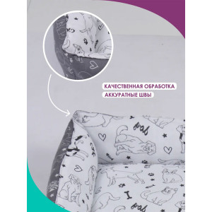 Лежанка для кошек и собак бязь LDZ "Bio-Line" 059214 темно-серый