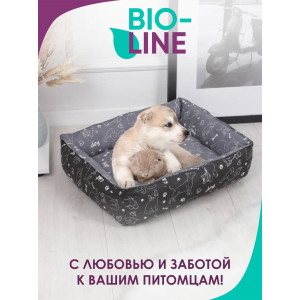Лежанка для кошек и собак бязь LDZ "Bio-Line" 059214 графит