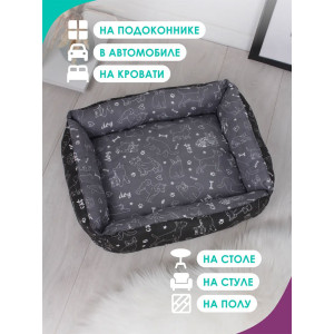Лежанка для кошек и собак бязь LDZ "Bio-Line" 059214 графит