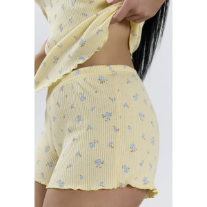 Пижама женская "Молли" 1406-1 кашкорсе (р-ры: 42-52) желтый