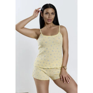 Пижама женская "Молли" 1406-1 кашкорсе (р-ры: 42-52) желтый